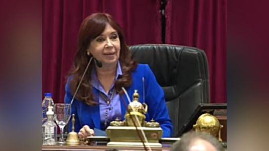 Cristina Kirchner se mostró malhumorada e irónica en la sesión especial del Senado