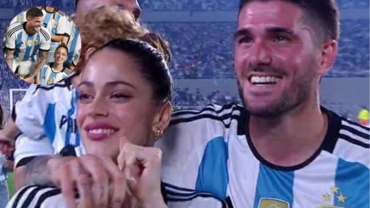 Selección Argentina: Tini Stoessel acompañó a Rodrigo de Paul en la vuelta en el Monumental